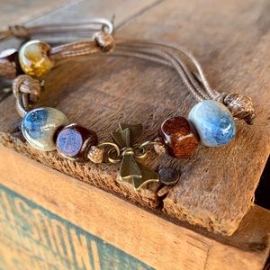 ✨BOHO CERAMIC/WOOD BEAD CHARM ANKLET/BRACELET
